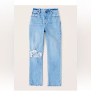 Curve Love 90s Ultra High Rise Straight Jeans (size: 28)